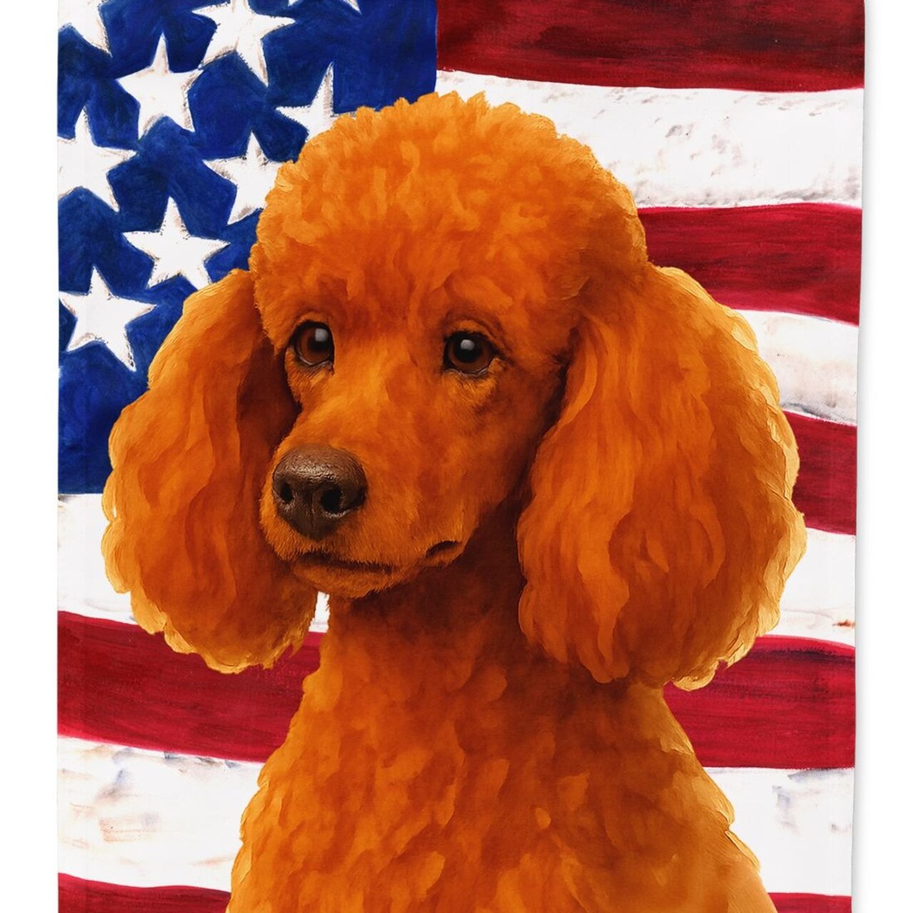 Edge Collections - 11.25" X 15.50" - Multicolor - Miniature Poodle Patriotic Garden Flag - 1 Piece